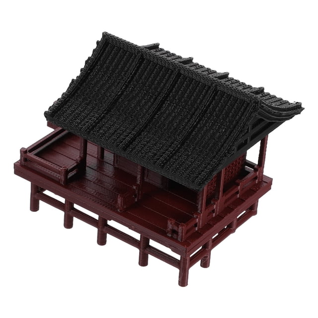 CTIRCHIU Terrarium Decor Realistic Micro Landscape Pavilion Brown Plastic 1Pack For Homeowners