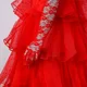 thumbnail image 4 of Disfraz de juice Beetlejuice para mujer, vestido de novia rojo de Adam Lyv, traje de novia de tul, peluca de traje de fiesta de Halloween, 4 of 5