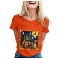 thumbnail image 6 of Ahadesign Halloween Pumpkin Costume for Women Plus Size Halloween Shirts for Women Pumpkin Graphic Tshirt Oversized Fall Casual Tee Tops (Orange,XXL), 6 of 9