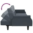 thumbnail image 5 of vidaXL 2-Seater Sofa Bed with Pillows and Footstool Accent Furniture Velvet, 5 of 8