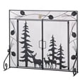 thumbnail image 2 of Zingz & Thingz 38" Black and Gray Woodland Forest Fire Place Screen, 2 of 2