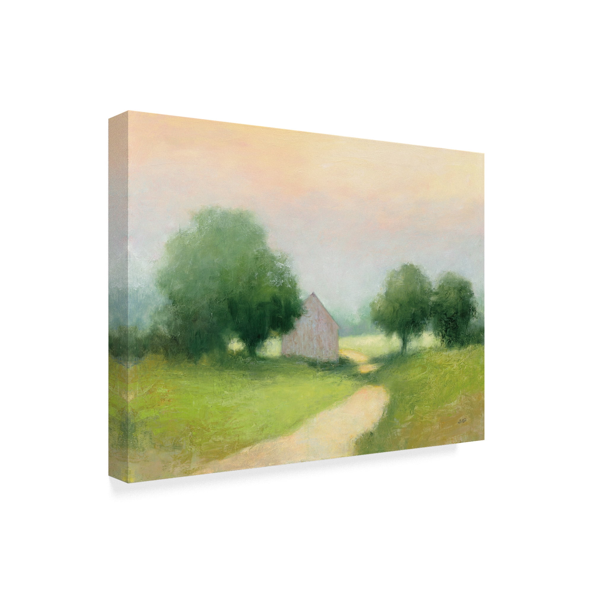 Trademark Fine Art 'Country Road and Barn' Canvas Art by Julia Purinton