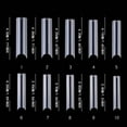 thumbnail image 4 of 200pcs Clear Nail Tips for Acrylic Nails, 2XL Extra Long, 10 Sizes Half Cover C Curve Straight Tapered Square French Nail Tips for Nail Salons Home DIY, 4 of 7