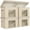 Beige, variant on Storage Bins with Lids, Large Closet Organizers and Storage with Handles & Window, Foldable Fabric Storage Boxes with Lids for Home, Closet, Bedroom, 4 Pack, (Gray, 16.5“ x 12” x 12")