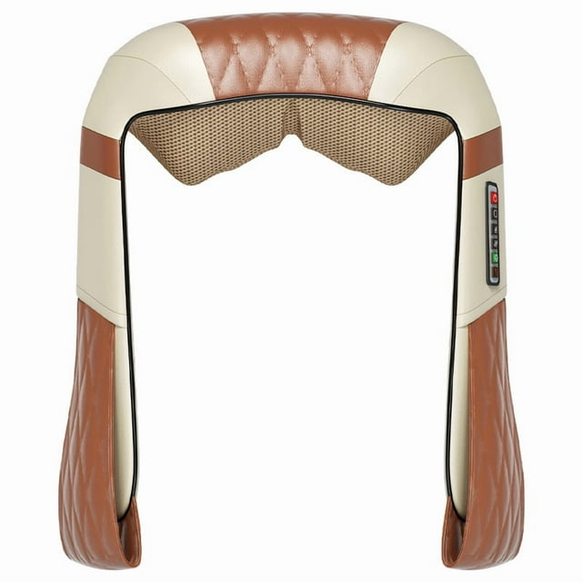 Multifunctional cervical kneading shawl waist shoulder abdomen massager red light heating