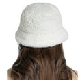 thumbnail image 4 of Bucket Hats Winter Bucket Vintage Cloche Warm Faux Wool Outdoor Fisherman Cap Caps Gifts, 4 of 5