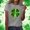 A1591 Gray, variant on St. Patrick's Day Shirt for Women Four Leaf Clover Glitter Graphic T-Shirt Short Sleeve Crewneck Casual Festival Apparel Holiday Gift
