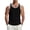 Black, variant on Contrast Binding Crew Neck Sleeveless Tank Top, Premium Cotton Breathable Fabric Minimalist Everyday Basic Vest