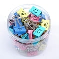 thumbnail image 4 of ¿Paquete De 80? Clips Para Carpetas Clips De Papel Limque Abrazaderas De Papel Con Cara Sonriente Hueca Linda De Colores 80 Piezas Clip De Tamaños Variados Para Regalos De Maestros De Oficina Y Cocina, 4 of 5