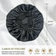 thumbnail image 3 of 2 capó grande de seda satinada para dormir, gorros elásticos de banda ancha para trenzas de mujeres negras, gorros de seda para dormir nocturno para mujeres rizadas y Na, 3 of 5