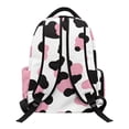 thumbnail image 2 of Pzuqiu Pink Cow Print Kids School Backpack 17 Inch Large Capacity Casual Bookbags Breathable Padded Straps Multiple Pockets for Teen Students Age 5-18 Daily Use, 2 of 7