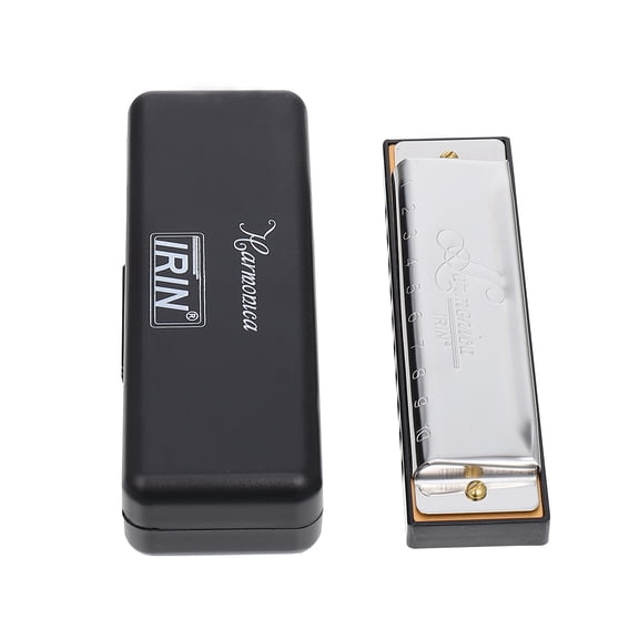 Masteelf Tool Harmonica Unit Blues Harmonica Safe Harmonica 10.4X2.8X1.8CM Silver