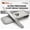 Matte Gray, variant on Beauty Power Professional Tweezers in Case - Slant, Durable Lightweight German Stainless Steel, Ultra Precision Tweezers for Eyebrows, Facial Hair, Chin, and Ingrown Hair Removal - Gift Idea