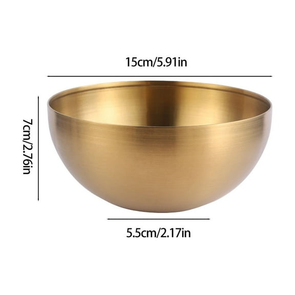 Rkxzt Stainless Steel Bowl Stainless Steel Mixing Bowl 11.02"Large Metal Salad Prep Bowl 1 Count Kitchen Dining