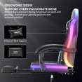 thumbnail image 2 of LaoGeoRon LED Gaming Chairs for Adult with Footrest, RGB Ergonomic Gaming Chair with Lights, Headrest, Lumbar Support, Wide Gamer Chair, 2 of 9