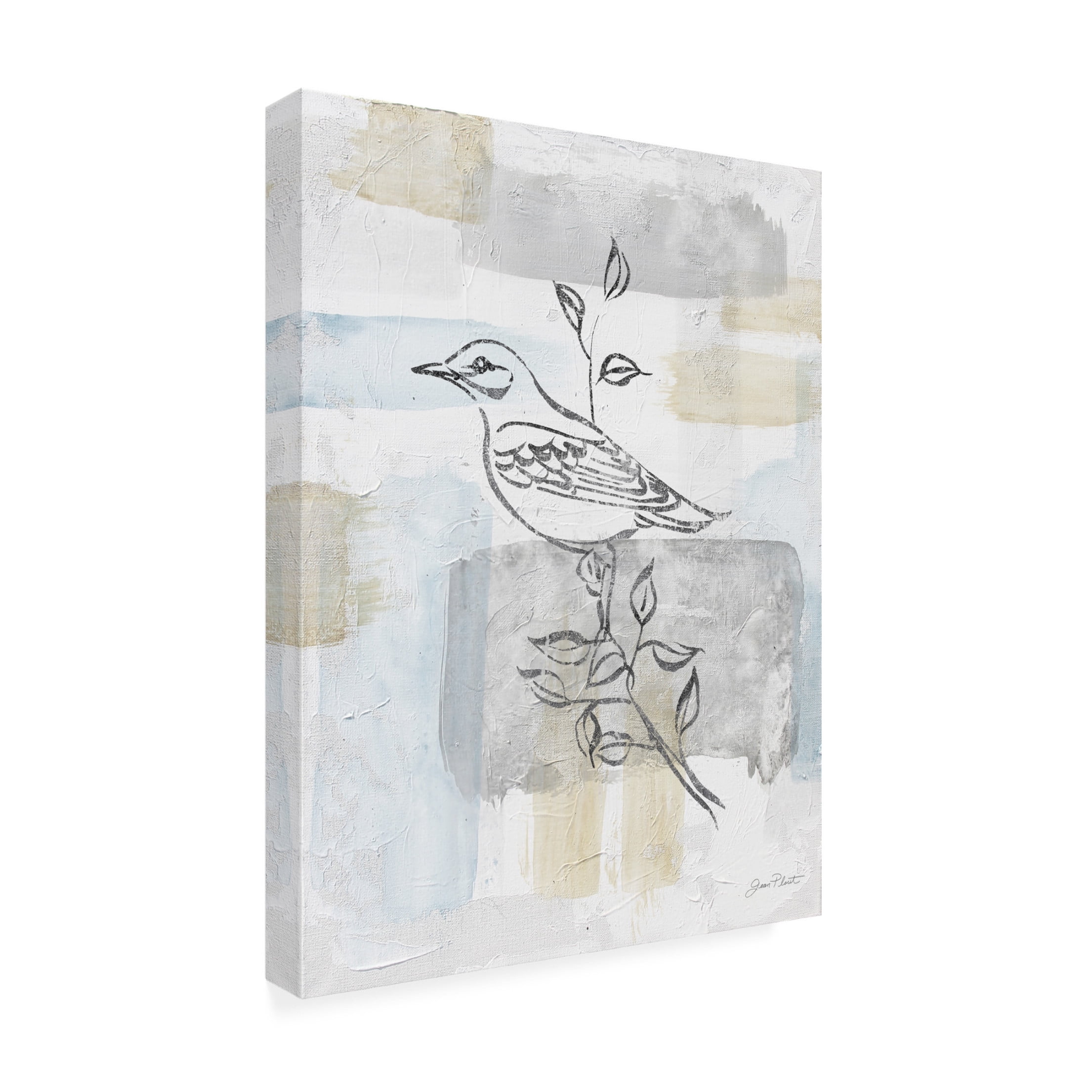 Canvas Wall Art - Jean Plout 'Washy Abstract Canvas B' Wall Art for Living Room, Bedroom, or Office Décor by Trademark Fine Art - 14 x 19 Inches
