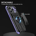 thumbnail image 6 of Allytech Heavy Duty Case for iPhone 14 Plus, Rugged PC Soft TPU Shockproof Anti-Drop Protective Lens Protection Slim Case with Built-in Kickstand Detachable Back Clip Phone Cover,Purple, 6 of 15