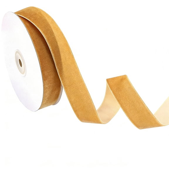 Gnwei 1" Wired Suede Velvet Ribbon – Soft Velvet Fabric with Wired Edges for Bows, Holiday Wreaths, Gift Wrapping, Floral Arrangements and DIY Craft Projects (25 yds)