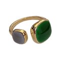 thumbnail image 1 of Visland Finger Ring Opening Adjustable Jewelry Anti-fade Japan Style Geometric Ring for Party, 1 of 8