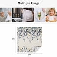thumbnail image 5 of Blue Grey Eucalyptus Cloth Napkins, Farmhouse Weeping Leaves on Linen Washable and Reusable Dinner Napkins Set of 8, Table Napkin for Kitchen Party Birthday Wedding Hotel Housewarming 20"x20", 5 of 9