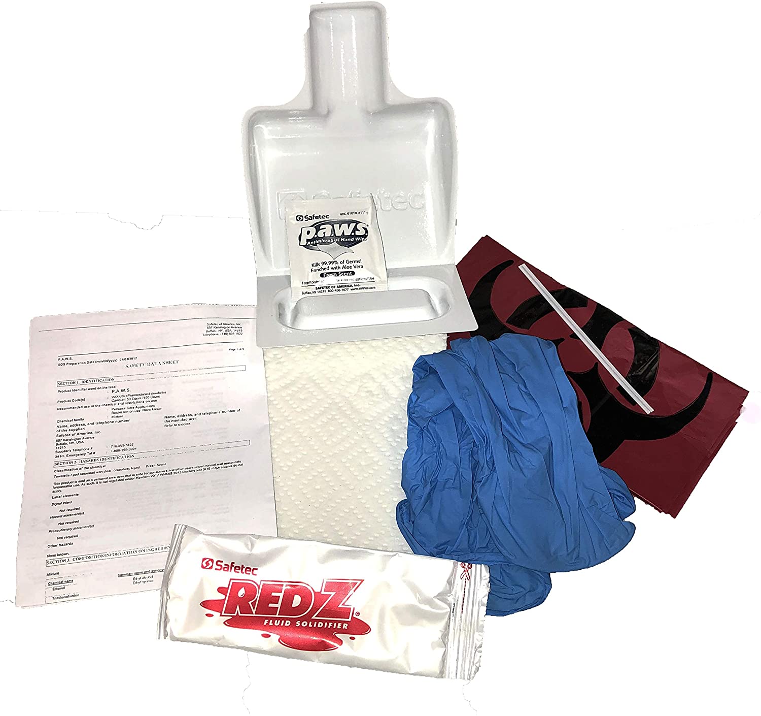 Golden Protective Services Bloodborne Pathogen Kit, Blood & Body Fluid Clean-Up, 8 Piece Unit