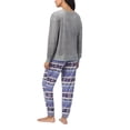 thumbnail image 3 of Nautica Women's 2 Piece Fleece Pajama Sleepwear Set (Gray Fairisle, X-Large), 3 of 5