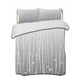 thumbnail image 2 of Gray Flower Twin XL Size Down Alternative Comforter,Lightweight Comforter Quilt Bedding Set with Pillow Shams Geometric Stripe Gradient Branch Minimalist Bed Comforter Duvet Insert 68"x98", 2 of 7