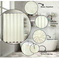 thumbnail image 5 of Royale Linens Diamond White Microfiber Shower Curtain, 72"x72" Washable, 5 of 5