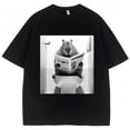 thumbnail image 2 of Camiseta estampada de Capybara para hombre y mujer, ropa de calle informal de gran tamaño, de manga corta, de algodón, a la moda, para baño, primavera y verano, 2 of 4