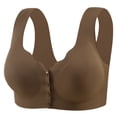 thumbnail image 5 of Bixock Plus Size Bra for Women Push Up Bra Wireless Tank Bra Front Closure Lift Support Wide Straps Breathable Everyday Casual Comfortable Women Under Wear, 5 of 5