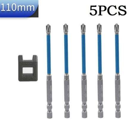 

5PC 110mm Magnetic Cross Screwdriver Bit for Electrician FPH2 with Magnetizer
