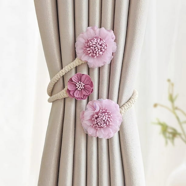 Abrazaderas para cortinas, abrazaderas florales para cortinas, decoración para sala de estar, decoración del hogar, decoración para bodas, artículos para fiestas, hebilla metálica ajustable,