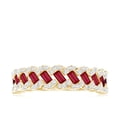thumbnail image 4 of Rosec Jewels Ruby Diamond Half Eternity Band for Women - Baguette Ruby Anniversary Ring - AAA Quality Certified - Ready to Gift, 14K Yellow Gold, US 10.00, 4 of 8