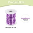 thumbnail image 2 of Uxcell 12 Gauge Aluminum Craft Wire 2.0mm 98.5ft Flexible Bendable Anodized Metal Jewelry Sculpting Wire for Jewelry Making Modelling Craft DIY, Light Purple, 2 of 7