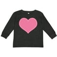 thumbnail image 3 of Inktastic Pink Heart (Stitch Border) Girls Long Sleeve Toddler T-Shirt, 3 of 5