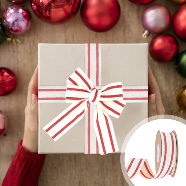 Hot Discounts,New Striped Cotton Ribbons For Gift Packaging Clothing And Bags Webbing In Three Widths,PENDANE,Red