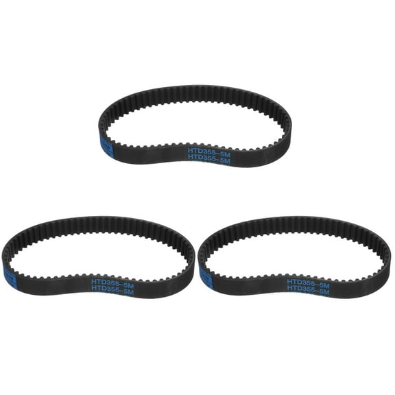 3 Packs HTD-5M Rubber Timing Belt 71 Teeth, 355mm Pitch Length, Closed Loop Pulley Timing Belt