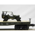 thumbnail image 5 of MTH PREMIER US ARMY FLAT CAR W/ WILLY'S TRANSPORT JEEP O GAUGE 20-92367D-609111, 5 of 8