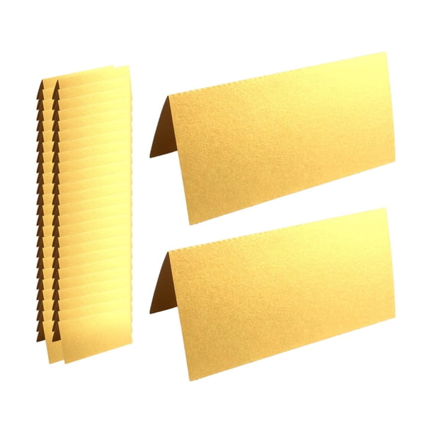 50 piezas Tarjetas de lugar de boda Número de mesa Tarjetas de invitación de cena elegantes Etiquetas de nombre para banquete Cena Baby Shower Dorado Gloria tarjeta del lugar