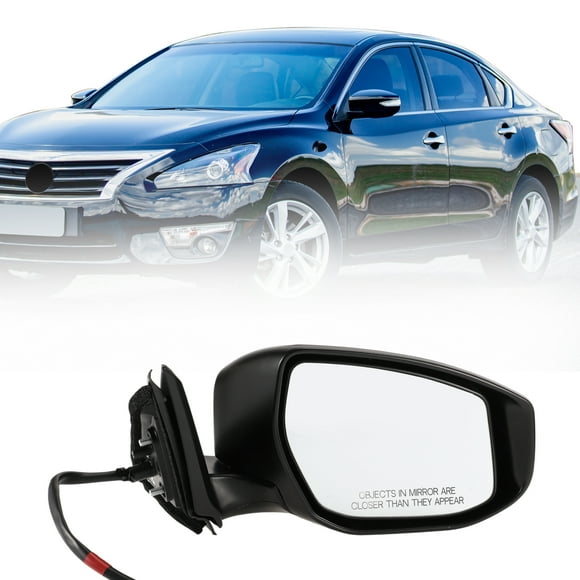 Reemplazo del espejo lateral derecho Unique Bargains para Nissan Altima 2013-2018 No.963013TH3A/963733TH1A Negro 6 Pines Ajuste del espejo eléctrico Plegado manual