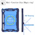 thumbnail image 3 of Allytechgroup Shockproof Case for Apple iPad Air 11 inch M3 M2 2025 2024, with Shoulder Strap Rotating Stand Handle Kids Friendly Heavy Duty Protection Tablet Cover for iPad Air 11, Blue, 3 of 8
