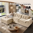 thumbnail image 6 of Rophefx 118" Oversized Modular Sectional Sofa,Large Modern Cloud Sectional Couch with Ottoman,Chenille 4 Seat Sofa Set,L-Shape Couch for Living Room,Apartments,No Assembly Required,Brown, 6 of 6