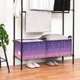 thumbnail image 3 of Yayeee Foldable Storage Basket for Shelves with Handles Waterproof Cloth Bins, Gradient Love, 3 of 7