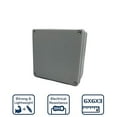 thumbnail image 4 of DJC Supply Co. 6" x 6" x 3" Weather & Dust Proof PS Plastic Junction Conduit Box Enclosure (5.5"x5.5"x3" Interior Dimension)1 Pack, 4 of 5