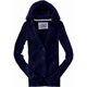 thumbnail image 1 of Aeropostale suéter con capucha y botones para mujer, azul, extra pequeño, 1 of 1