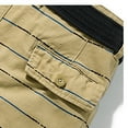 thumbnail image 7 of Xihbxyly Mens Shorts Cargo Shorts for Men, Cargo Shorts for Men Stretch Waist Cotton Hiking Short Casual Solid Zipper Button Pockets Cropped Cargo Shorts, 7 of 7