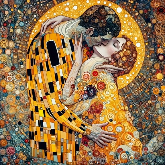 5D DIY Artificial Full Diamond Painting Set - Adult Beginner, Romantic Couple Embrace Diamond for Home Wall Decor & Gift - Perfect for Art Lovers & Adults