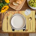 thumbnail image 4 of Fall Truck Placemats Set of 4, Thanksgiving Tree Maple Leaf Pumpkins Retro Placemats for Dining Table, Place Mats for Kitchen Tabletop, Waterproof Wipeable Dining Table Mats Set, 4 of 9