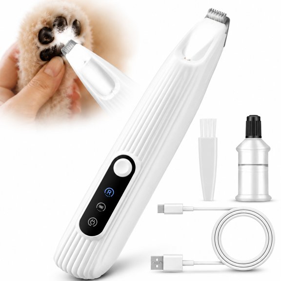 Deally Dog Paw Trimmer with LED Light, 9 mm Mini Blade (0.35 inches), Smart Display, Type-C Rechargeable Pet Clippers for Small Dogs Cats Trimming Paws, Eyes, Ears, Face, and Rump