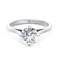 thumbnail image 2 of Bermuda - Moissanite Round Cut Lab Diamond Solitaire Engagement Ring, 2 of 4